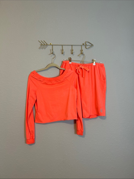 FP Movement by Free People Tops - FP Movement Hot Shot Easy Set Orange Long Sleeve Top Shorts NWOT Size Large